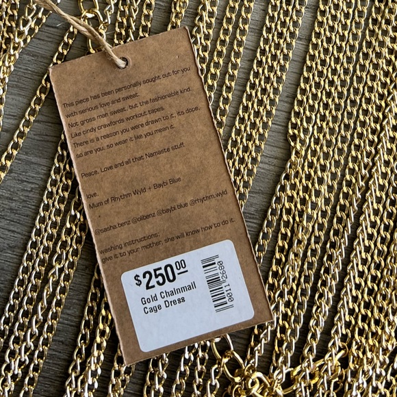 Gold Chainmail Cage Dress - Picture 2 of 4